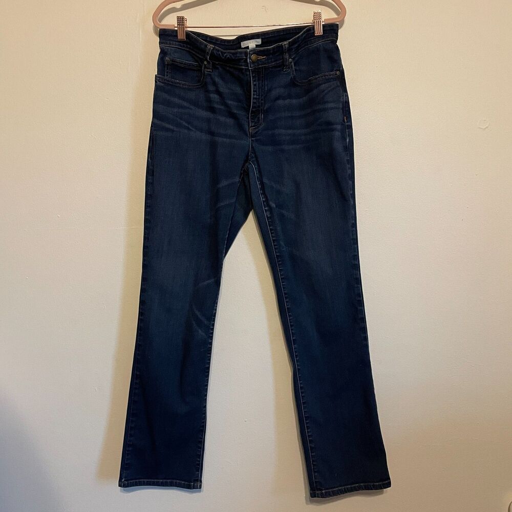 🔥 Eileen Fisher | Dark Wash Organic Cotton Straight Leg Jeans 12